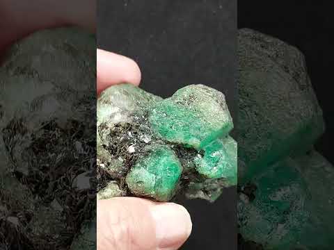 Emerald in Biotite, Carnaíba Mining District, Pindobaçu, Bahia, Brazil