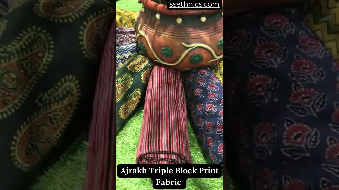 Ajrakh Fabric Starting From ₹ 175 Meter | Cotton Fabrics  | #Fabric In Wholesale