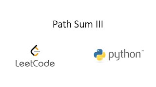 YouTube video 'Leetcode - Path Sum III (Python)'