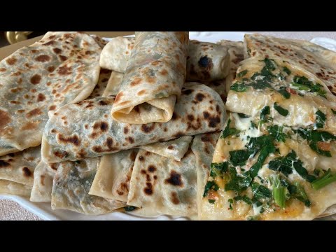 KAŞARLI ISPANAKLI GÖZLEME TARİFİ| PANCAKE RECIPE WITH SPINACH AND KASHAR CHEESE