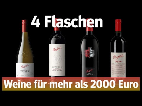 Vier Flaschen: Penfolds-Folge