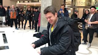 Video thumbnail of "street piano performance: people were shocked..."