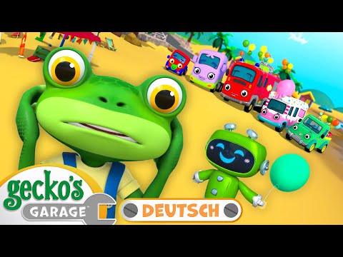 Fliegendes Feuerwehrauto | 60-minütige Zusammenstellung｜Geckos Garage Deutsch｜LKW für Kinder 🛠️