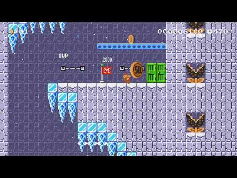 Slippery mountain platforms by Lionaris - Super Mario Maker 2 - No Commentary 1by
