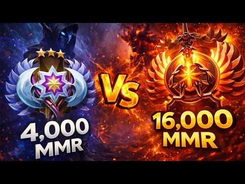 When 4.000 MMR meets 16.000 MMR Top 1 Rank Pro Player in Dota 2