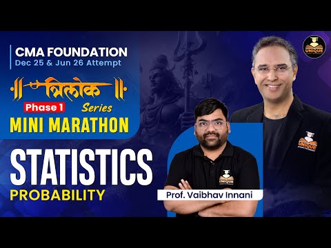 CMA Foundation | Statistics Revision | Index number & Time series | Lec 1 | Dec 25 & Jun 26