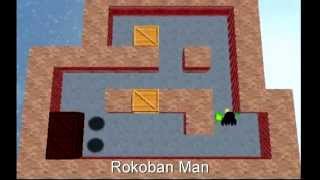 Sokoban (Boxxle) Level 2 played on the Nintendo Wii Homebrew App "Rokoban"