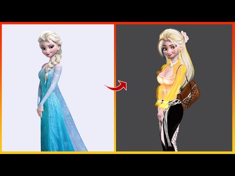 Frozen: Elsa Frozen Glow Up - Disney Princesses Transformation