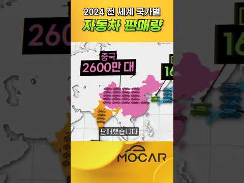 한국은 몇등? 2024 세계 시장별 자동차 판매량