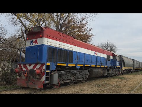 [4K] Tren cargado de NCA con la EMD GT-22CW 9032 pasando por Marcos Juárez!!!!!!