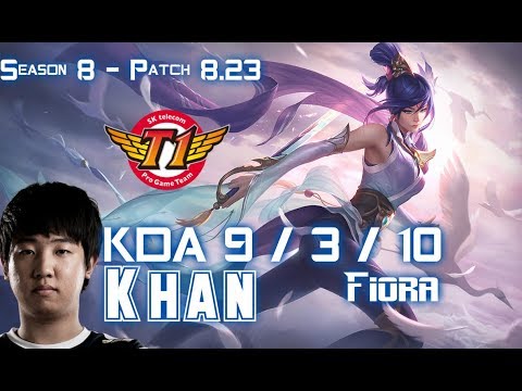 SKT T1 Khan FIORA vs ORNN Top - Patch 8.23 KR Ranked