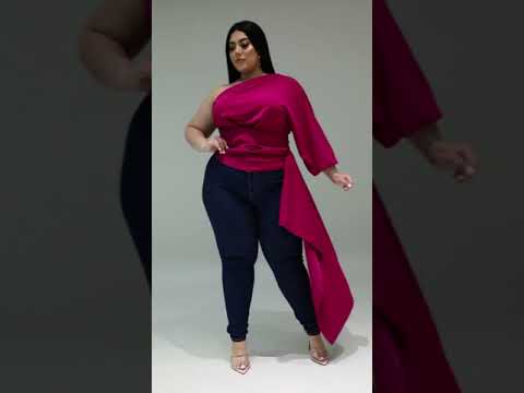 Plus size beautiful red top set #shorts