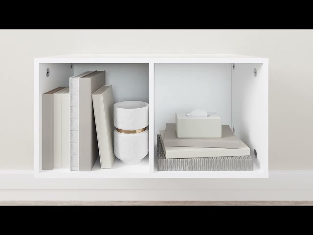 Video Teaser für 805471 vidaXL Wall mounted TV Cabinet White 37x37x72 cm Engineered Wood