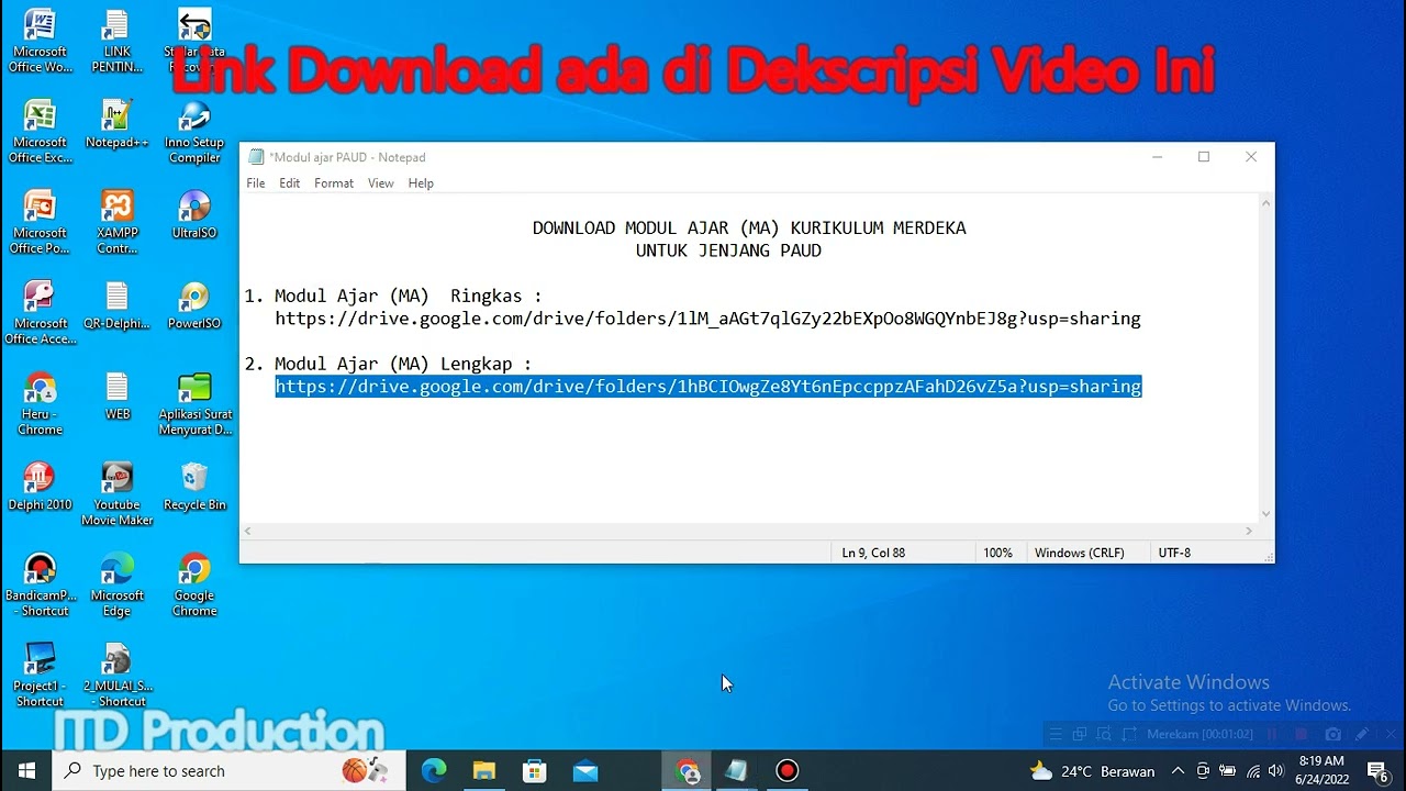 DOWNLOAD MODUL AJAR (MA) UNTUK JENJANG PAUD KURIKULUM MERDEKA