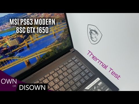 MSI PS63 Modern 8SC - GTX 1650 Max Q - Thermal Test & 1st Look