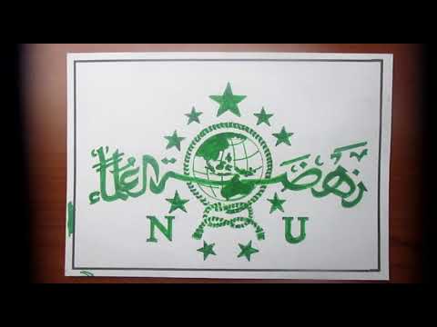 menggambar logo nu nahdhatul ulama