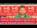 Nick Marsman over keeperspositie bij Feyenoord: 'Ik kijk van wedstrijd tot wedstrijd'