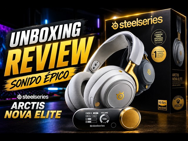 Vídeo relacionado con SteelSeries Arctis Nova Elite - Auriculares Gaming inalámbricos - 96kHz/24bits - Fibra de Carbono - CCR - Supresión de Ruido con IA - App - 2,4GHz + BT - Multifuente - OmniPlay PC+PlayStation+Xbox