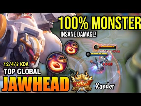 JAWHEAD BEST BUILD 2023 | TOP GLOBAL JAWHEAD GAMEPLAY | MOBILE LEGENDS✓