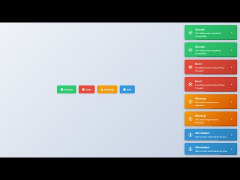 Custom Toast Notification Html Css Javascript
