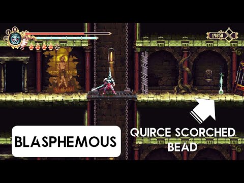 Closed Gate in Wall of Holy Prohibitions [Blasphemous Puzzle & Quirce Scorched Bead]
