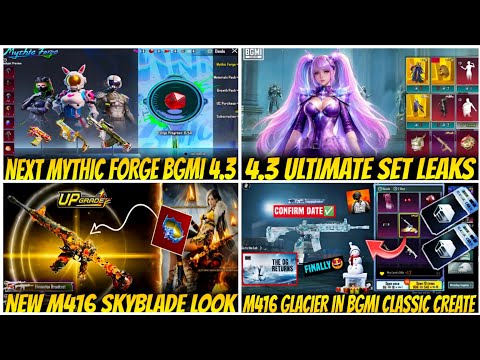 🔴NEXT MYTHIC FORGE BGMI 4.3😍| NEXT ULTIMATE SET BGMI 4.3😱| M4 GLACIER RETURN?🥶| NEW M416 SKIN BGMI✅