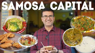 Samosa Capital of India Jhansi l Kadhi Samosa l Bhojanalaya food - Hari Mirch Dal Tadka + Best Kheer