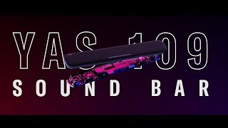 Video 1 of Product Yamaha YAS-109 Soundbar w/ Dual Built-in Subwoofers and Alexa