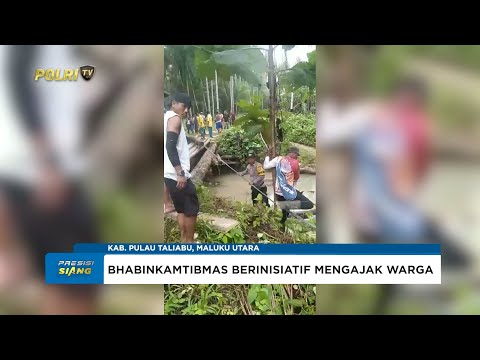 BHABINKAMTIBMAS DESA SOFAN BERSAMA WARGA GOTONG ROYONG PERBAIKI JEMBATAN