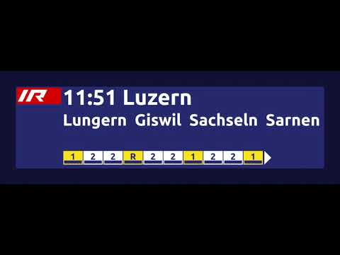 ZB Ansage - Einfahrt des Luzern-Interlaken-Express nach Luzern