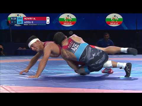 BRONZE GR - 55 kg: M. NOWRY (USA) v. E. AZIZLI (AZE)