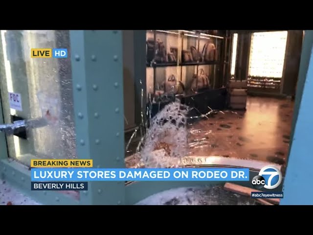 Luxury stores on Rodeo Drive looted, damaged as protests turn violent | ABC7