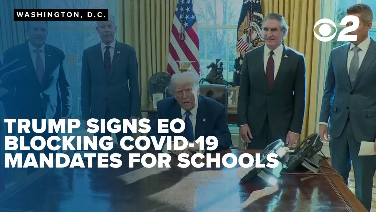 Trump signing executive orders one blocking federal dollars to schools with COVID-19 mandates