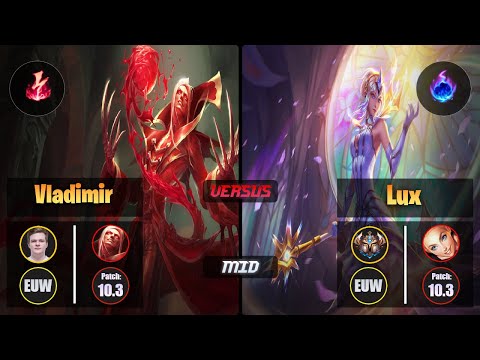 Jenax VLADIMIR (Mid) [Electrocute] VS LUX - Challenger EUW Patch 10.3
