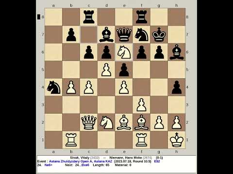 Sivuk, Vitaly vs Niemann, Hans Moke | Astana Zhuldyzdary Chess Open 2023, Kazakhstan