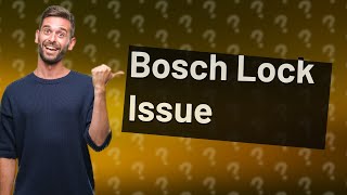 Why is the lock symbol flashing on my Bosch washing machine?