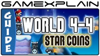 New Super Mario Bros. U - Frosted Glacier-4 Scaling the Mountainside Star Coins Guide