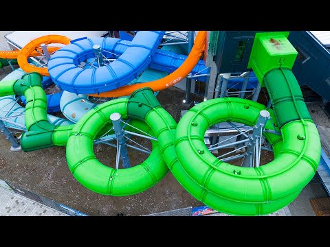 Crazy Fake Adventure Funnel Water Slide [NEW 2023] Donaubad