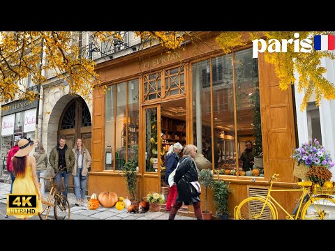 22 October 2025 PARIS 🇫🇷 🥨FRANCE 4KHDR WALK | CITY TOUR | 🥐🍁 STREETS WALK|GOLDEN QUITE LOCAL SQUARE 