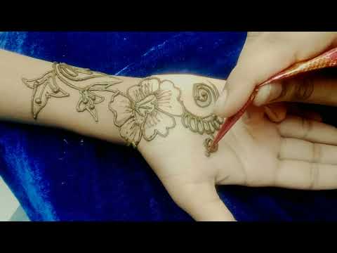 खूबसूरत फूल पत्ती वाली मेहंदी डिजाइन, Shaded mehndi design, Mahnaz Art