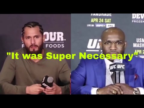 "It was Super Necessary". Who did it better? Kamaru usman or Jorge Masvidal?