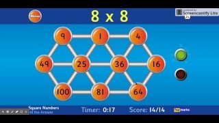 Hit The Button Squared Times Tables