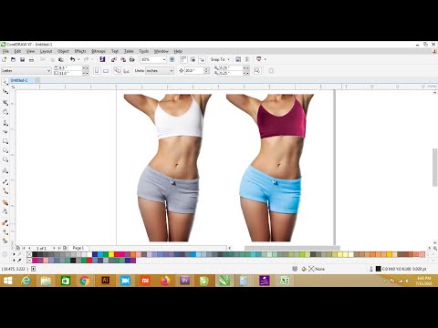 bikni girl dress color change in coreldraw  \ Girl ki bikni ka color change kre coreldraw me