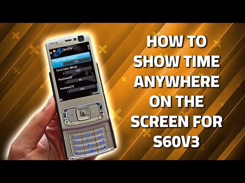 How to show time anywhere on the screen for nokia Symbian s60v3