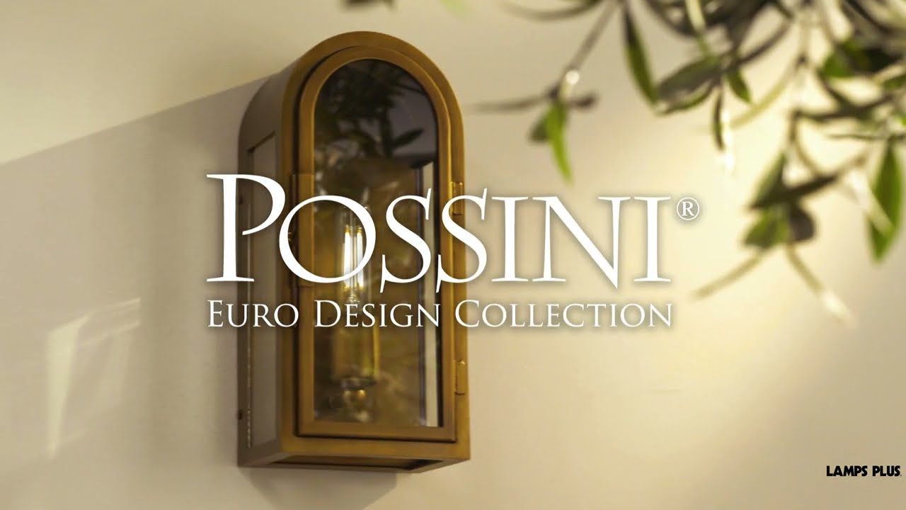 Video 1 Watch A Video About the Possini Euro Alys Aged Brass Outdoor Wall Light