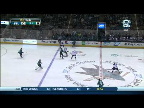 Joe Thornton snapshot PPG 2-0 St. Louis Blues vs San Jose Sharks 11/29/13 NHL Hockey.
