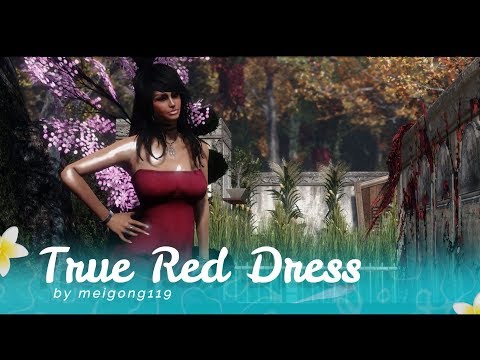 Fallout 4 Mod Showcase - True Red dress by meigong119