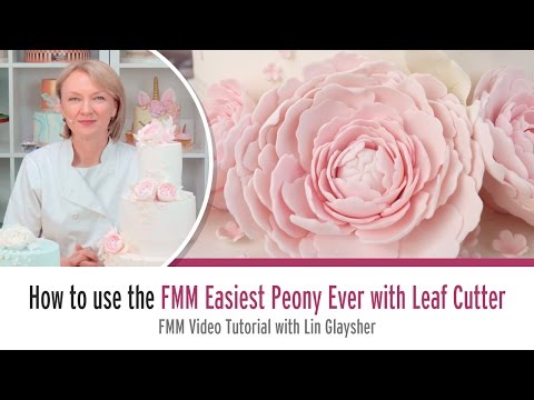 EASIEST PEONY EVER with LEAF 3 pc icing flower cutter set EASIEST PEONY EVER with LEAF 3 pc icing flower cutter set