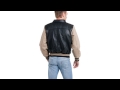 Blouson TEDDY CUIR-CITY NOIR BEIGE