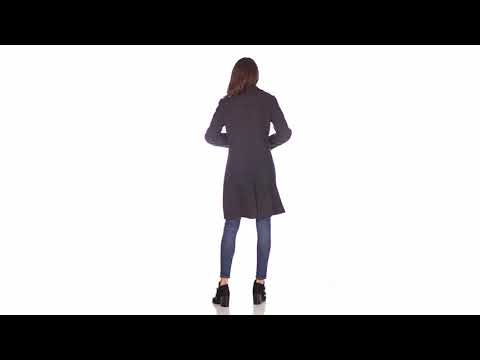 Haute Edition Women's 3/4 Wool Blend Coat. - Second Medium